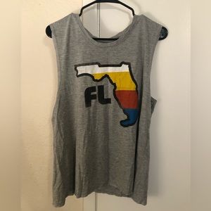 Grey Women’s Tank Top with Florida Graphic - Size XXL